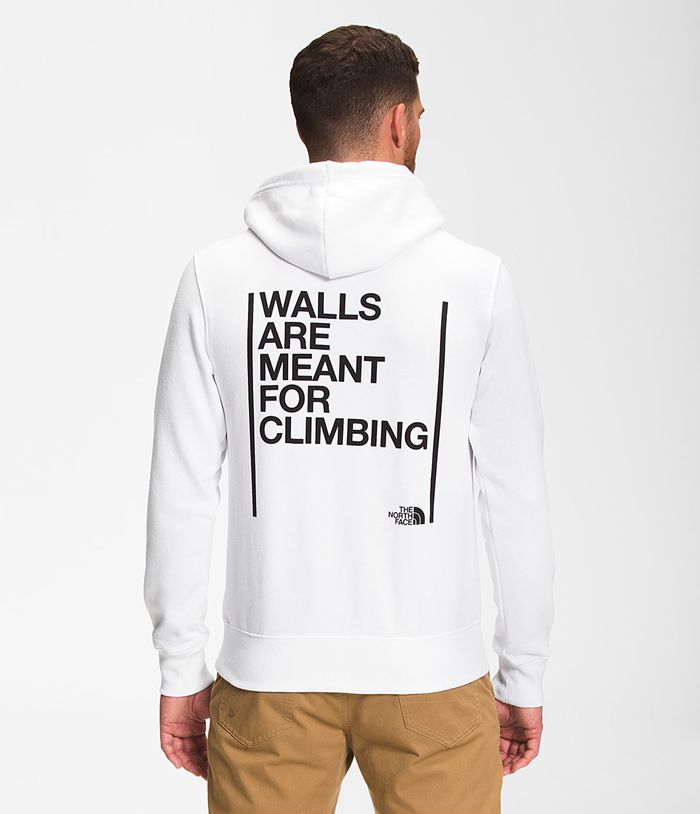 The North Face Hoodie Walls Pullover White - Mens - Thailand DFQBI-5708